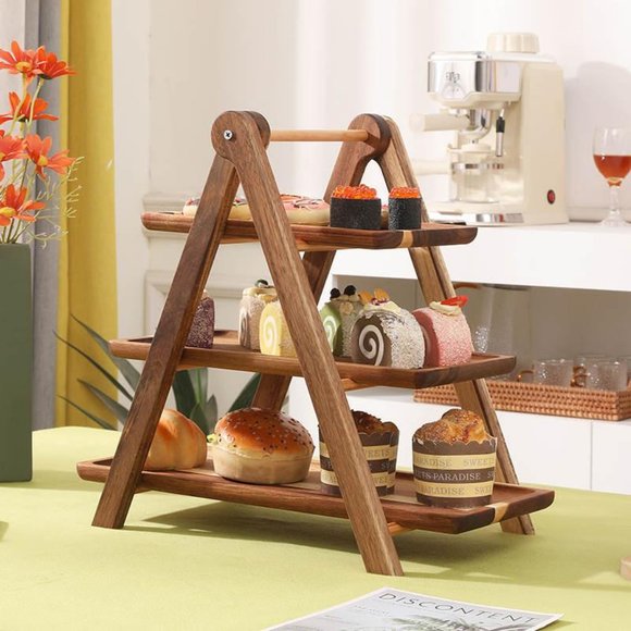 Virago Wooden 3 Tier Serving Tray - Picture 2 of 7